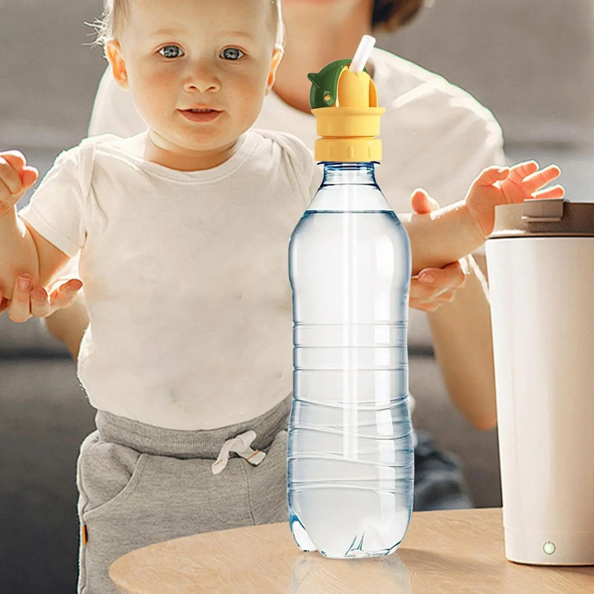Universal Reusable Water Bottle Cap with Straw Adapter Bottle Cap Straw Adapter Qme