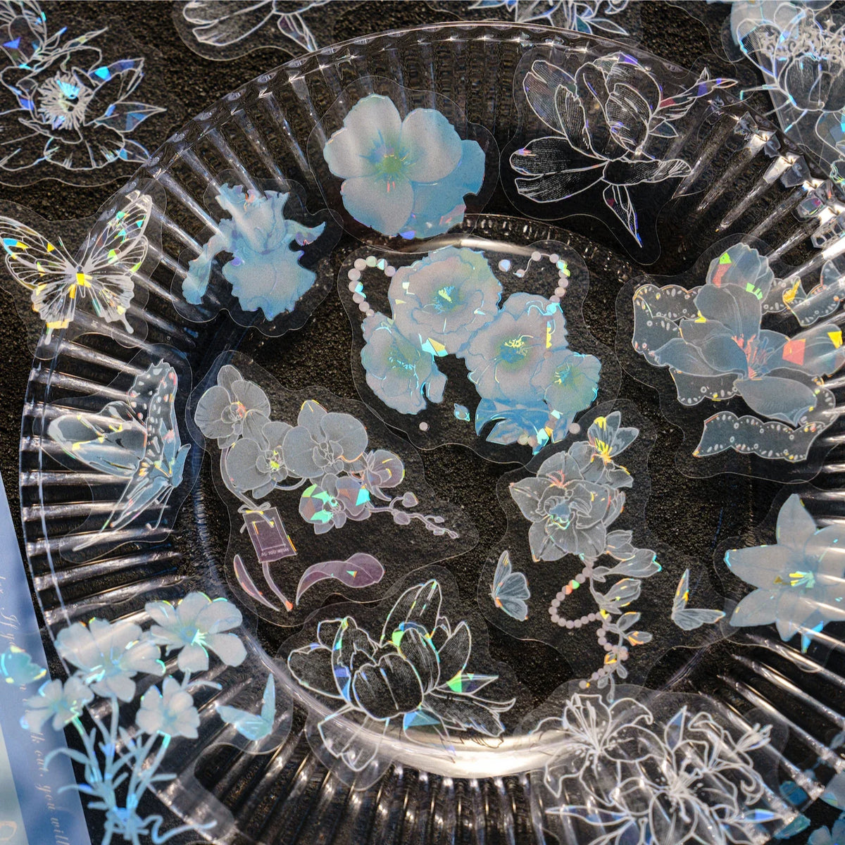PET Transparent Plant & Flower Stickers | Scrapbooking Labels Decorative Stickers Qme