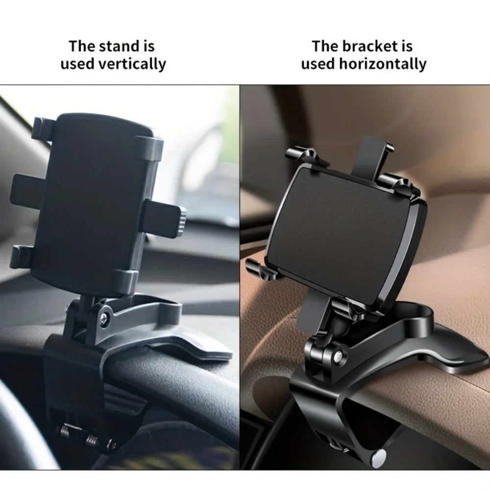 360° Car Dashboard Phone Holder Clip Mount Stand | Qme Car Phone Mount Qme