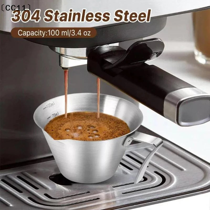 304 Stainless Steel Coffee Measuring Cup | Espresso Shot Cup Espresso Measuring Cup Qme