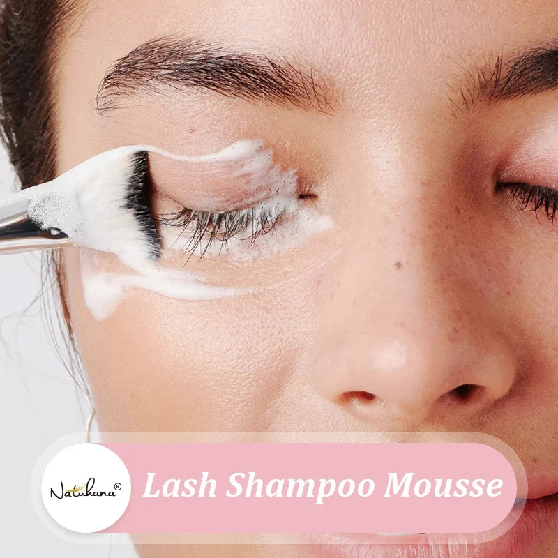 NATUHANA Gentle Lash Cleansing Mousse | 60ml Eyelash Shampoo Lash Cleansing Mousse Qme