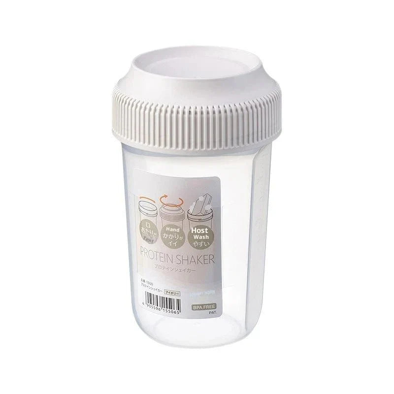 Protein Shaker Bottle 400ml – Fitness Mixing Cup for Men & Women Protein Shaker Bottle Qme A3 White