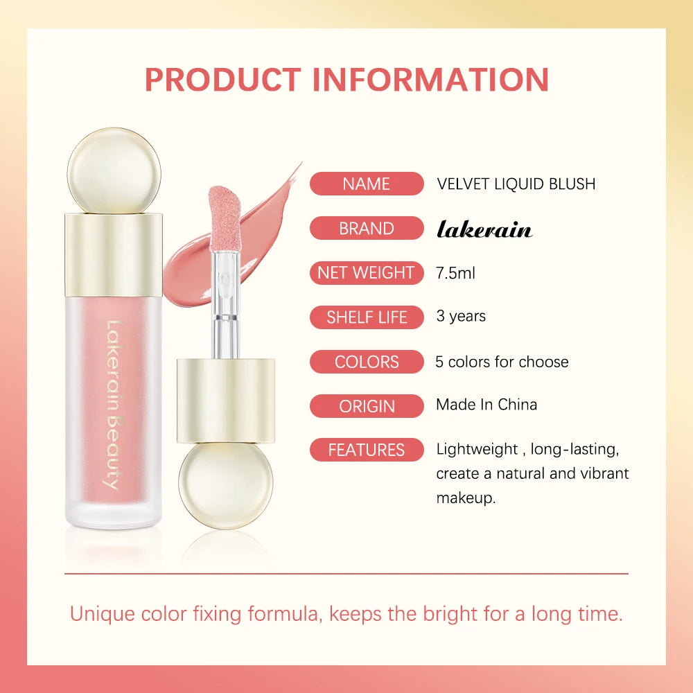 Velvet Liquid Blush – Natural Cheek Tint, 5 Shades Liquid Blush Qst