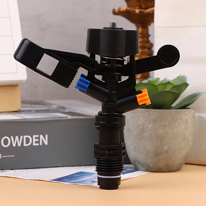 360° Auto-Rotate Lawn Sprinkler – Dual Nozzle Garden Irrigator Rotating Garden Sprinkler Qme