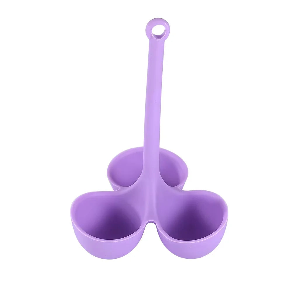 Silicone Egg Steamer Tray 3 & 5 Hole – Food-Grade Egg Cooker Egg Steamer Tray Qst 3 grids Purple