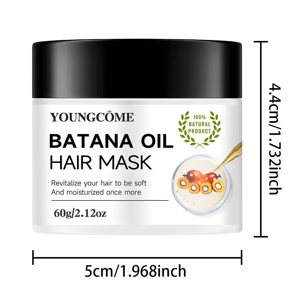 YOUNGCOME Batana Hair Mask – Frizz Control & Deep Moisture Hair Conditioning Mask Qst 60G