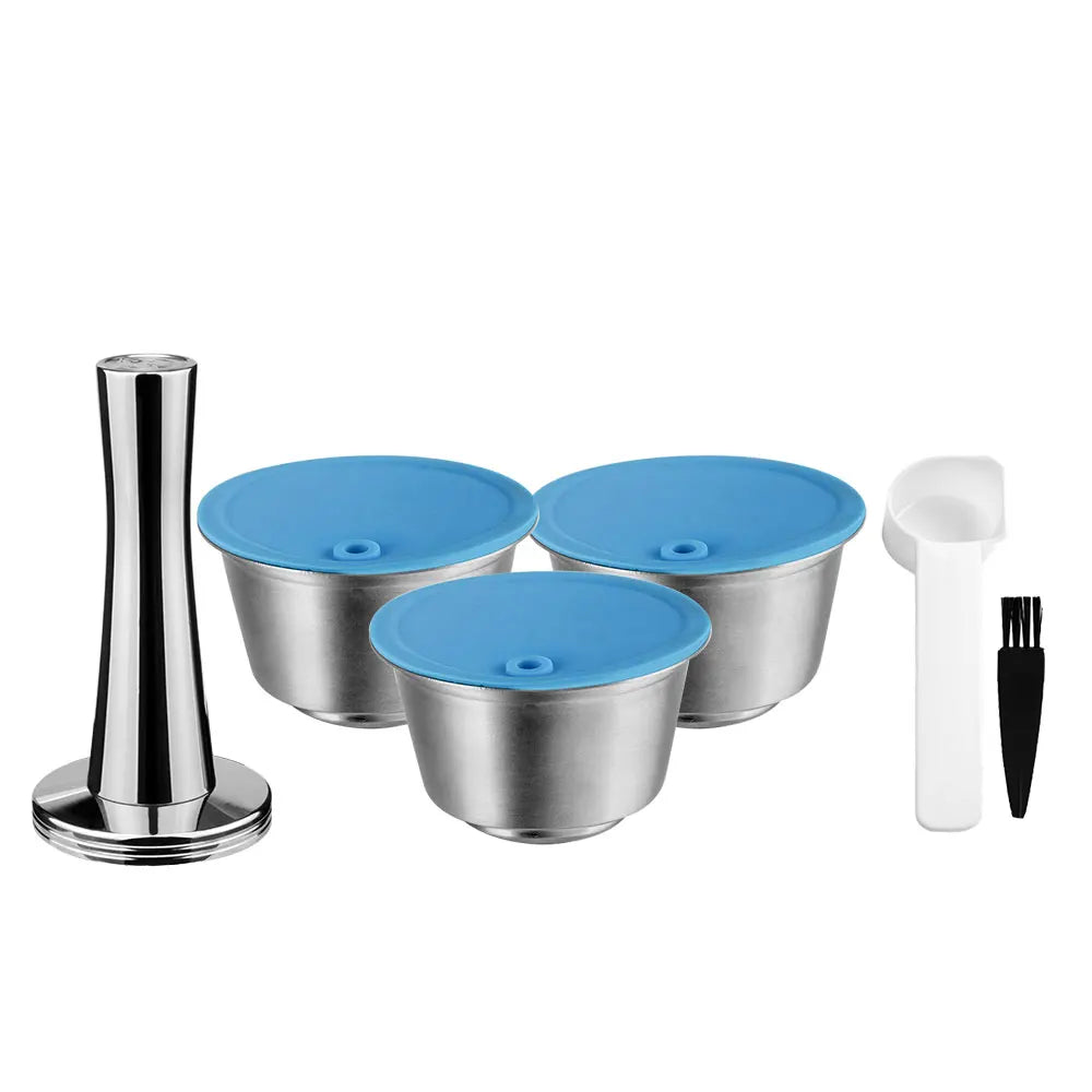 Reusable Stainless Steel Coffee Capsules for Dolce Gusto Reusable Coffee Capsule Qst 3 pod tamper