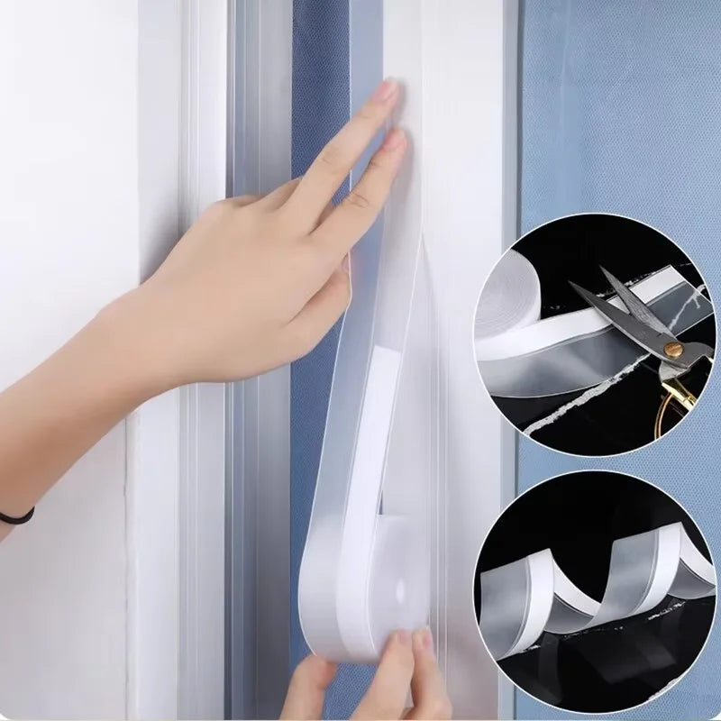 Transparent Windbreak Sealing Strip Sliding Window 5m | ABS Window Sealing Strip Qme
