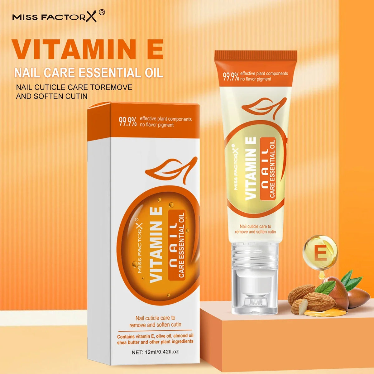 Vitamin E Nail & Cuticle Care Oil 12ml | Nourishing Treatment Nail Treatment Oil Qme