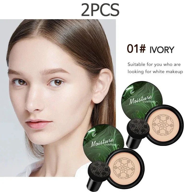Ocheal BB Cream Air Cushion Compact Foundation & Concealer Air Cushion Foundation Qme 01 Ivory 2PCS