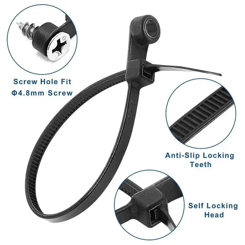 Self-Locking Reusable Cable Ties – PC Cord Organizer Straps Cable Ties Organizer Qme