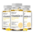 Vitamin D3 5000IU + K2 MK7 1100mcg Vegan Capsules | Bone & Heart Vitamin Supplement Qst 120 count-3 bottle