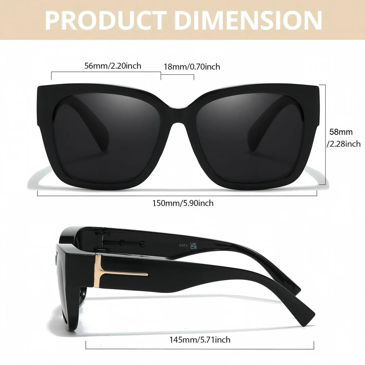 VOPHA Polarized Fitover Sunglasses UV400 Wraparound Unisex Fitover Sunglasses Qst