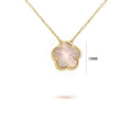 Natural Stone Five Leaf Flower Bracelet & Necklace Set Stone Jewelry Set Qme 37 Gold