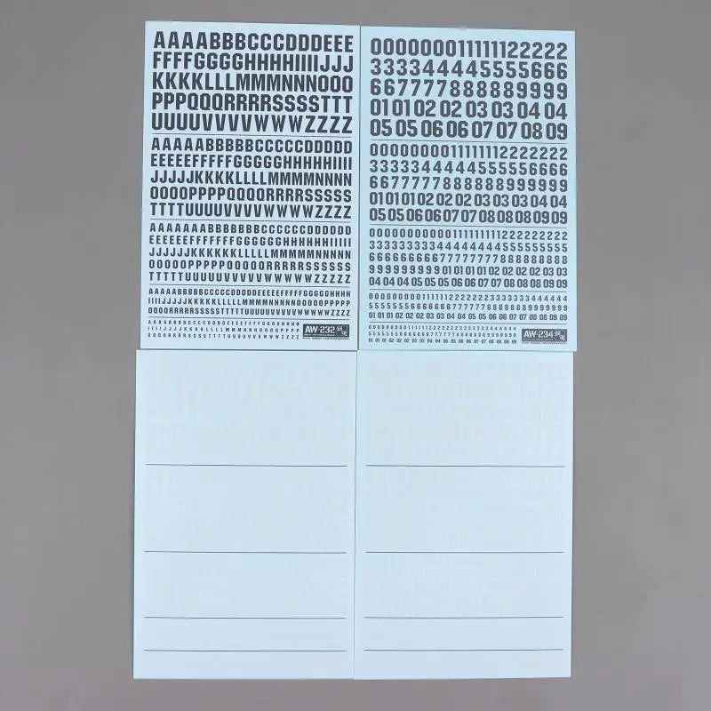 Number & Letter Water Transfer Decal Stickers – Non-Toxic Water Transfer Decals Qme