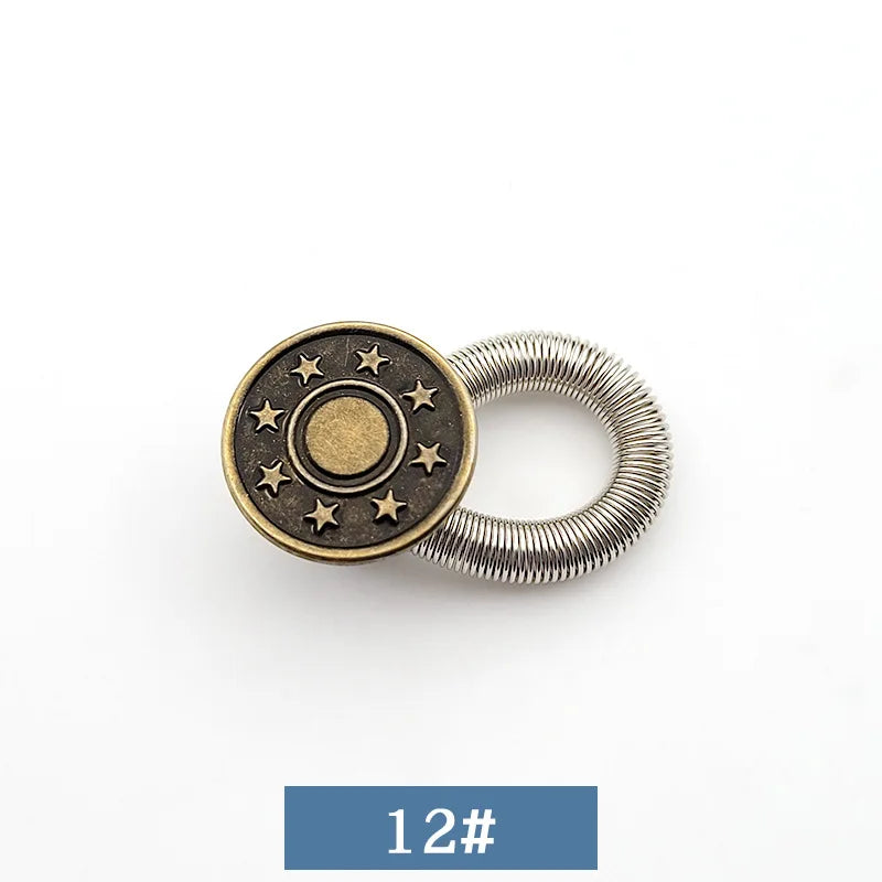Metal Jeans Waist Extender Button – Detachable Buckle, 12 Colors Waist Extender Button Qme 1pcs-12