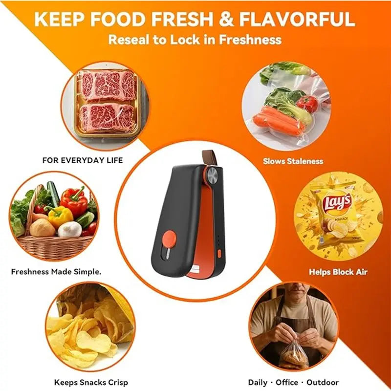 B15C Mini 2-in-1 Portable Heat Sealing & Cutting Machine Bag Sealing Machine Qst