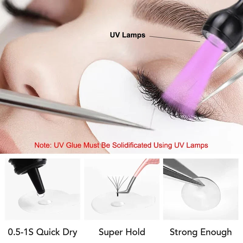 NATUHANA UV Fast-Drying False Eyelash Extension Adhesive Glue Eyelash Extension Glue Qme