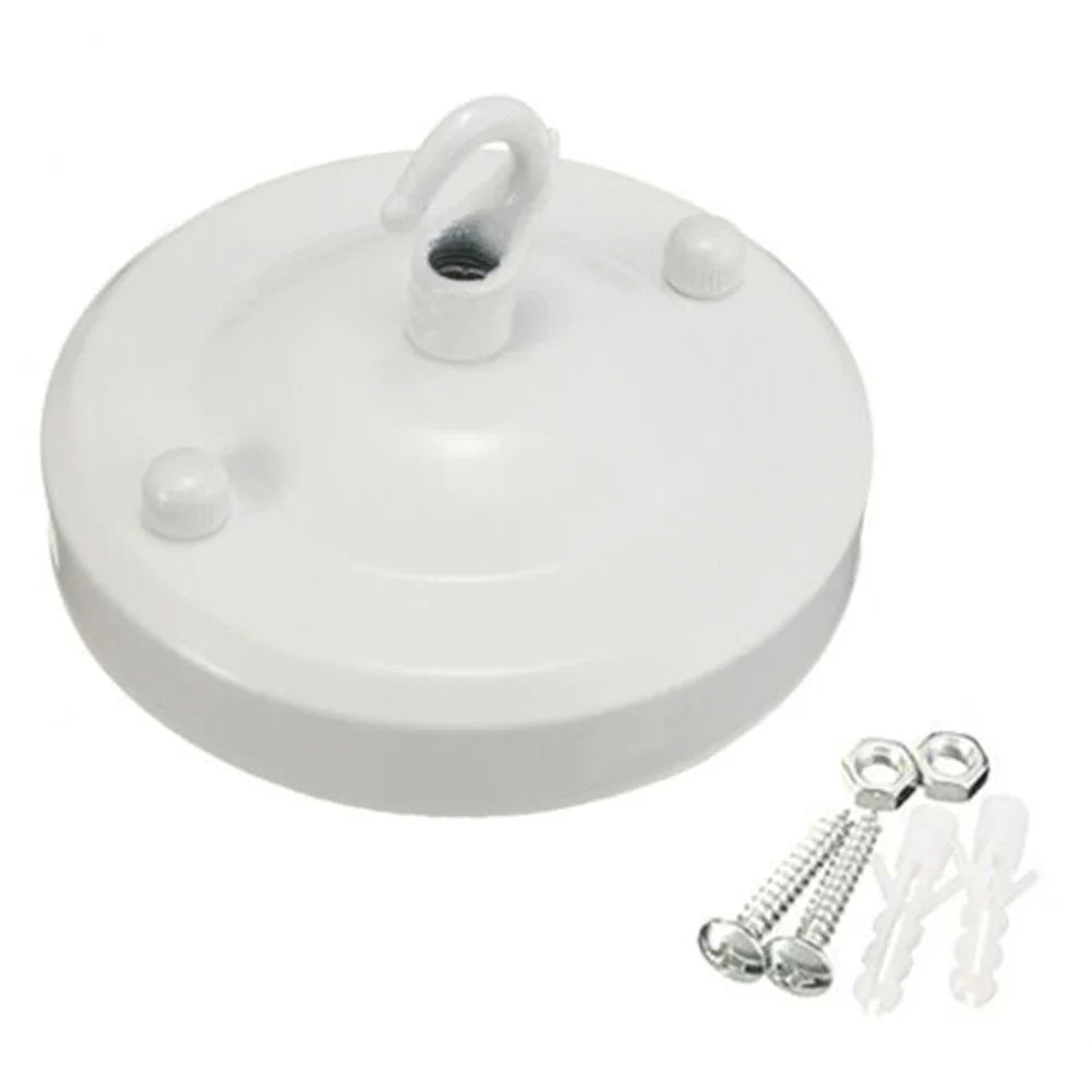Vintage Ceiling Plate Hook Holder for Pendant Chandelier Ceiling Light Fitting Qme White