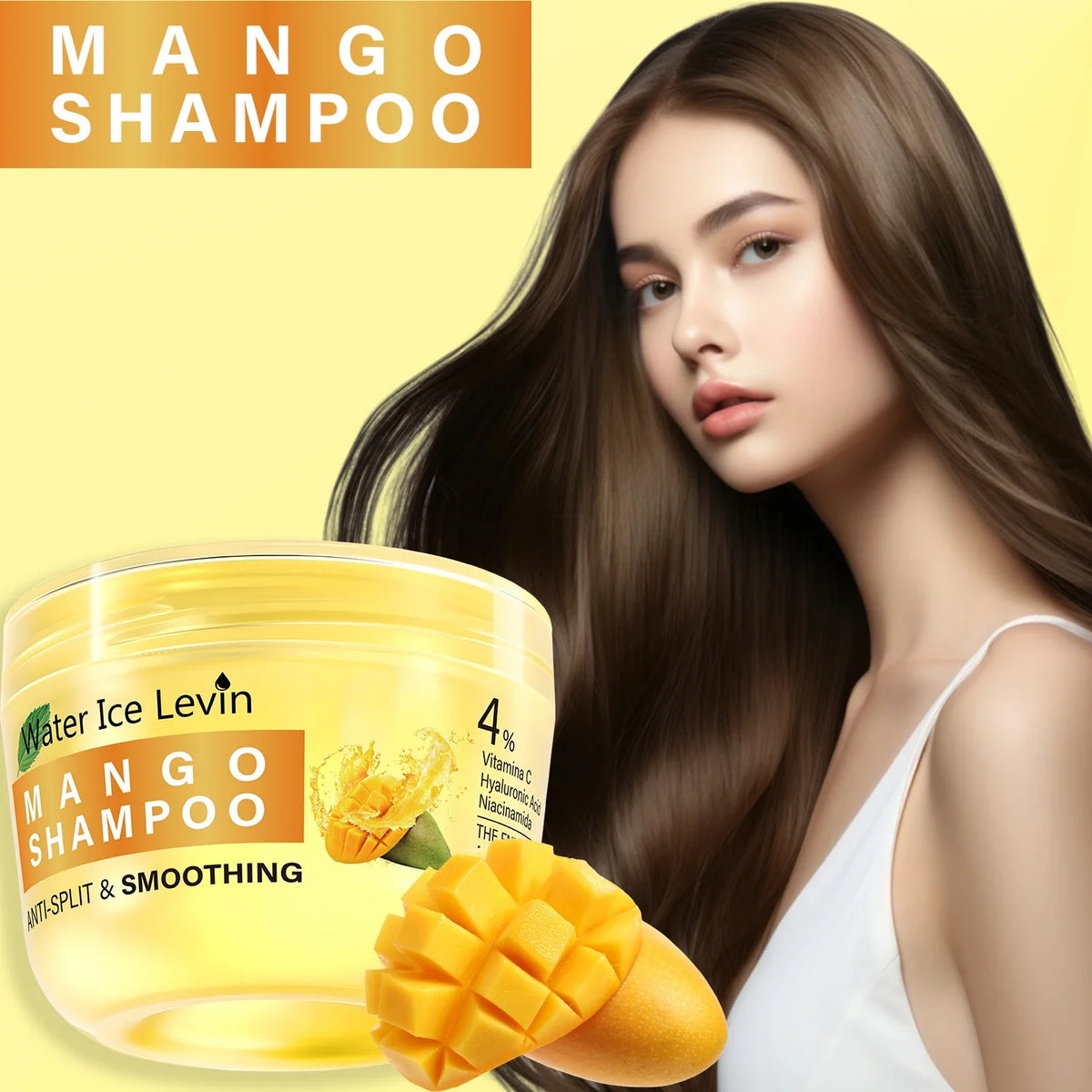 Mango Hyaluronic Acid Shampoo – Frizz Control & Moisture Moisturizing Shampoo Qme