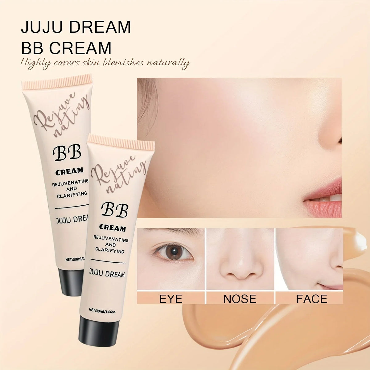 Korean BB Cream Natural Concealer – Moisturizing & Nourishing BB Cream Concealer Qme