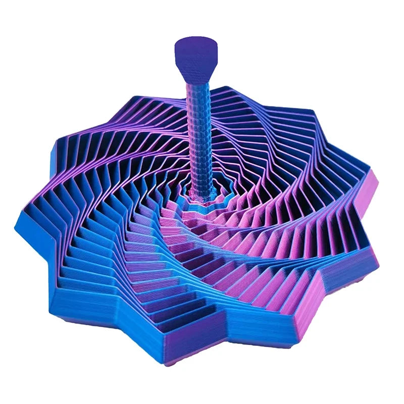 3D Printed Expandable Fractal Fidget Star Sensory Toy Fidget Sensory Toy Qme D