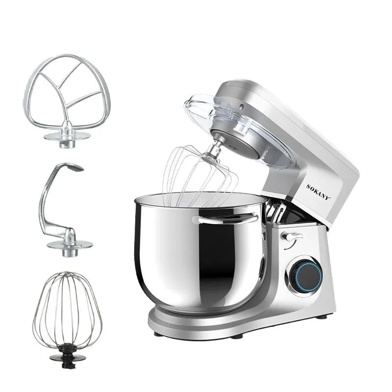 HAOYUNMA 11L Stand Mixer – 6-Speed Electric Dough & Food Mixer Stand Mixer Qst Silver