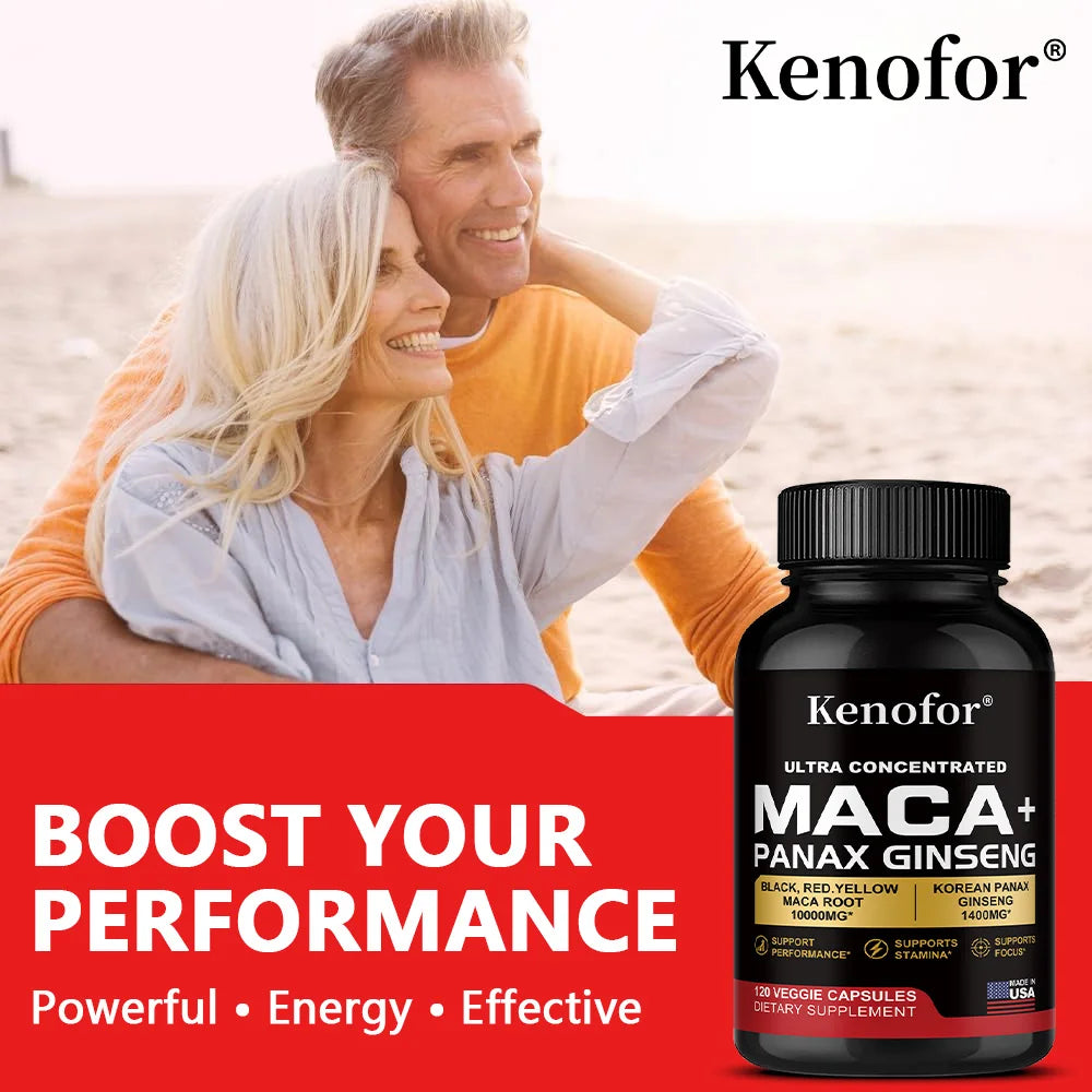 Organic Maca Root Capsules Triple Blend 1500mg – Vegan Herbal Supplement Qst