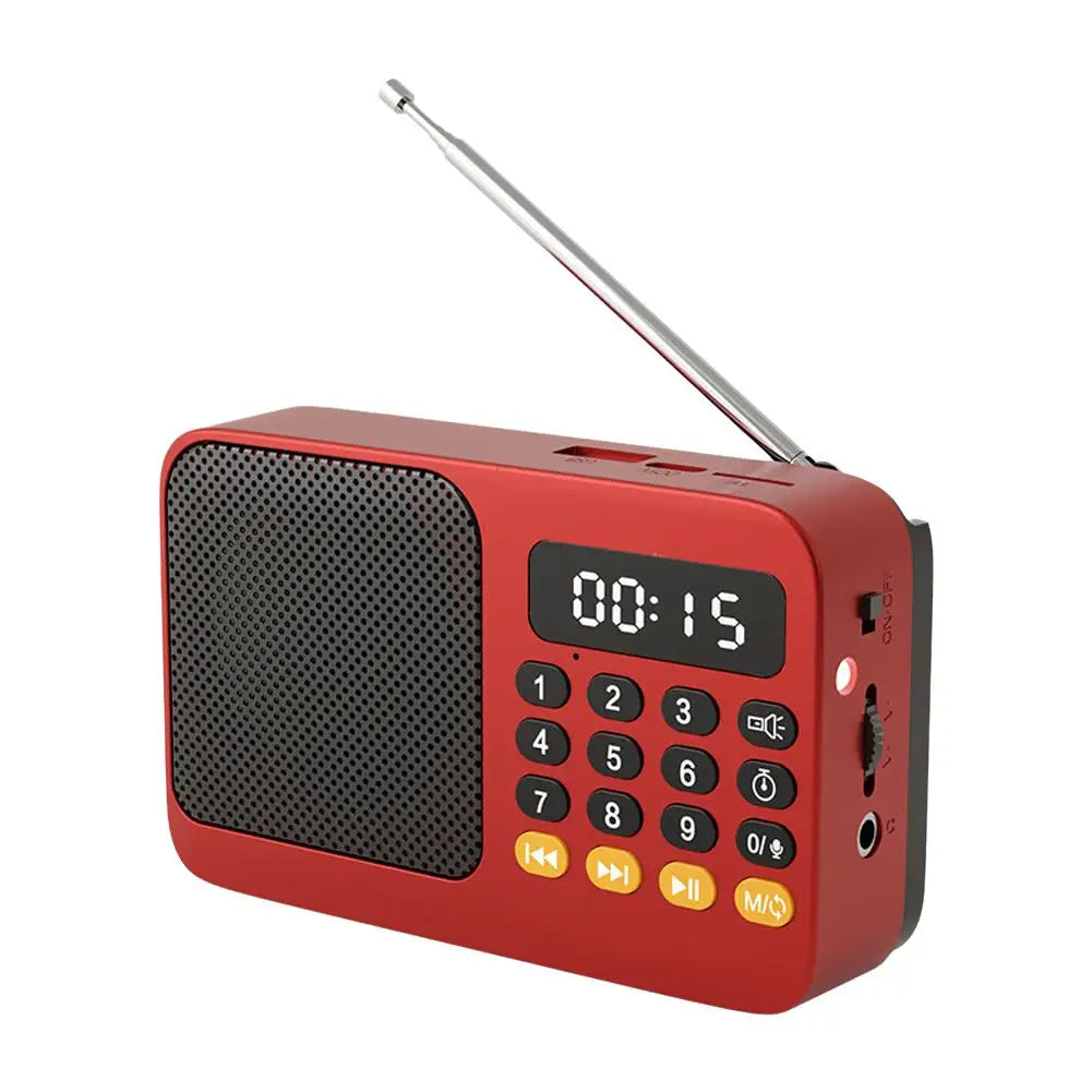Portable Rechargeable FM Radio & MP3 Player – USB & TF Card Portable MP3 Radio Player Qme A