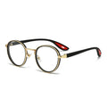 Men's Retro Round Polarized Driving Glasses – Titanium Frame Polarized Driving Glasses Qme JT