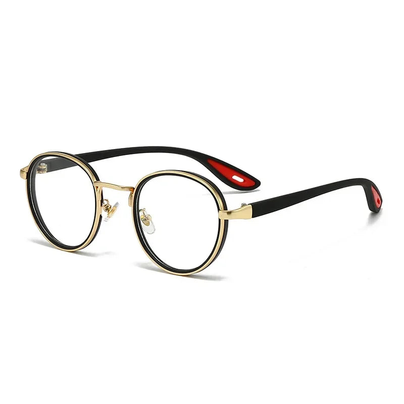 Men's Retro Round Polarized Driving Glasses – Titanium Frame Polarized Driving Glasses Qme JT