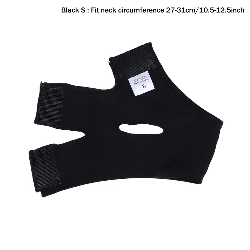 Face Lifting Strap Mask – Chin, Cheek & Neck Contouring Belt Face Contouring Mask Qme S Black