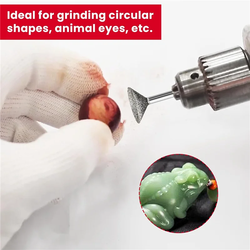 Diamond Burr Bits Set – Stone Carving & Polishing Kit for Dremel Rotary Tool Bit Set Qme