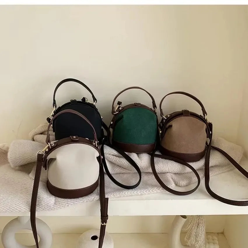 Korean Bucket Bag – PU Crossbody Shoulder Handbag | 4 Colors Crossbody Bucket Bag Qme
