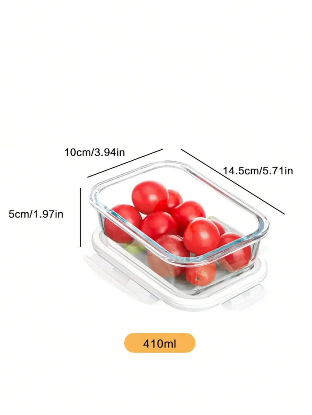 Glass Food Storage Container with Lid – Meal Prep & Dishwasher Safe Glass Food Container Qme S