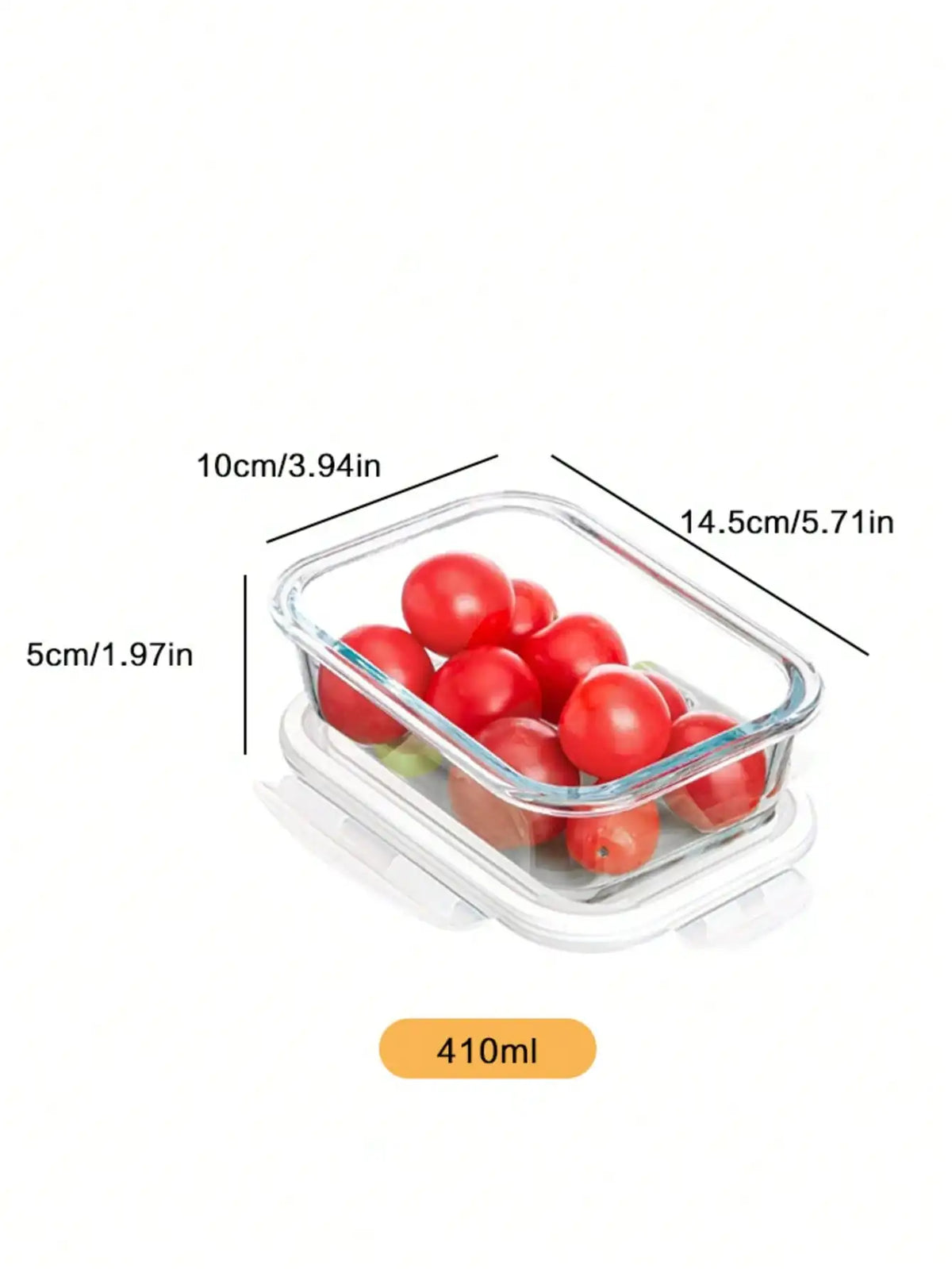 Glass Food Storage Container with Lid – Meal Prep & Dishwasher Safe Glass Food Container Qme S