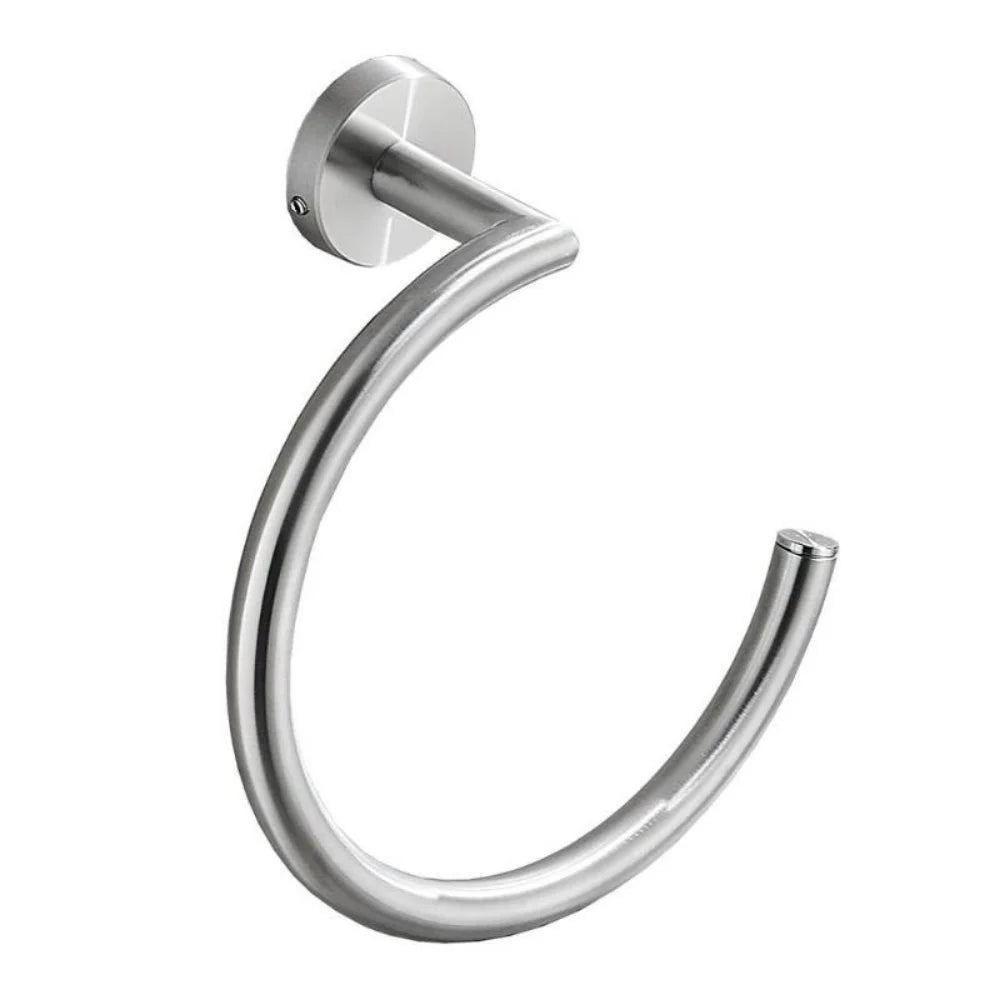 Semi-Circular Stainless Steel Wall Mounted Towel Ring Holder Towel Ring Holder Qme