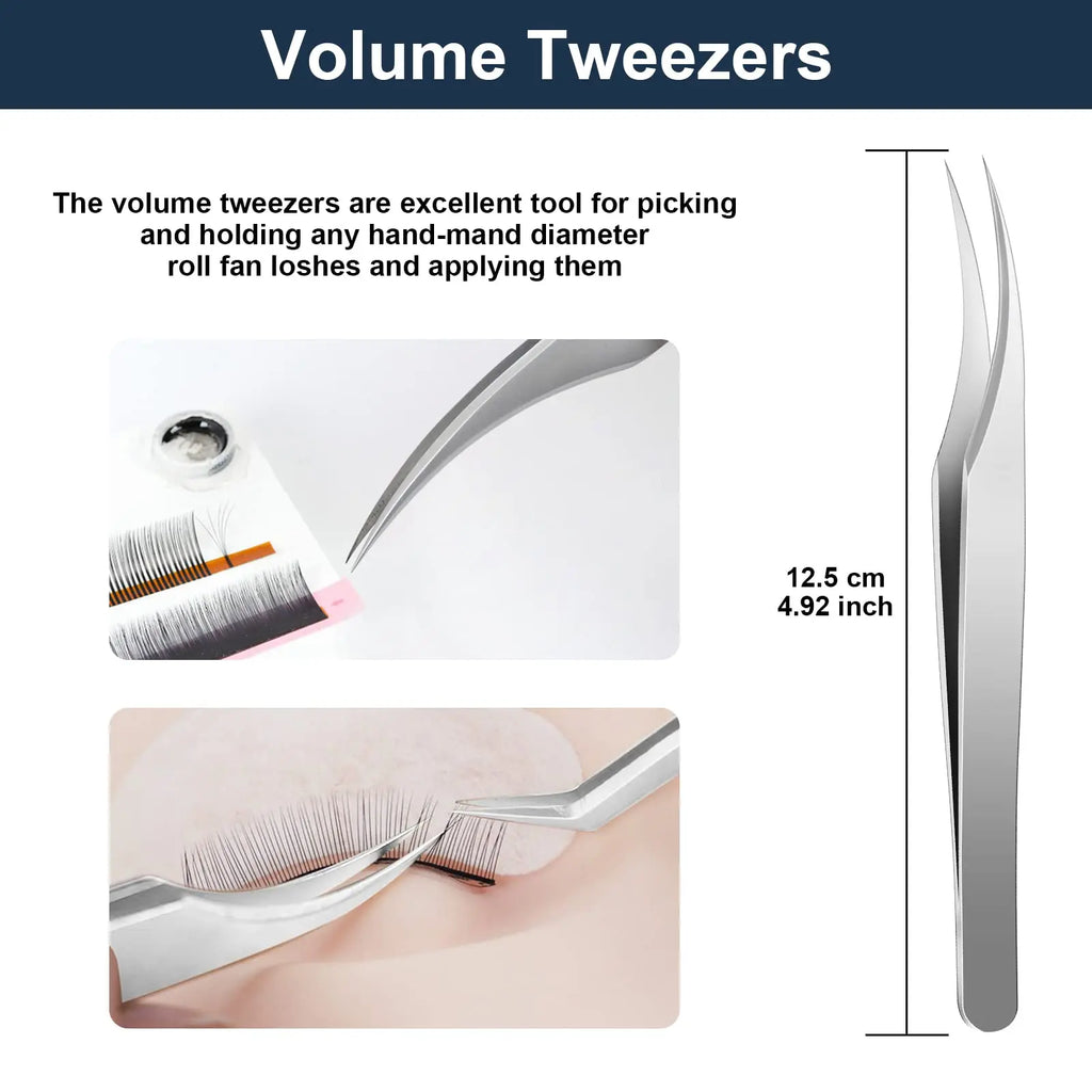 Qme Volume Tweezers Eyelash Extensions 3D 6D 10D Lash Fan Lash Extension Tweezers Qme