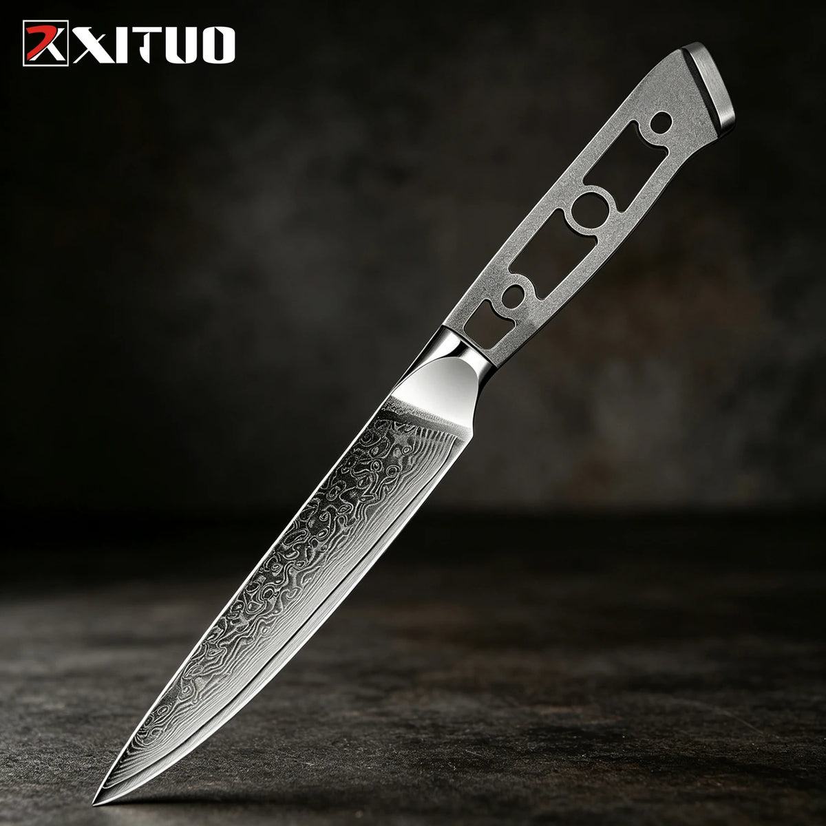 XITUO Damascus Steel Chef Knife Set 1-6 PCS – DIY Blank Blade Damascus Chef Knife Set Qst Utility Knife