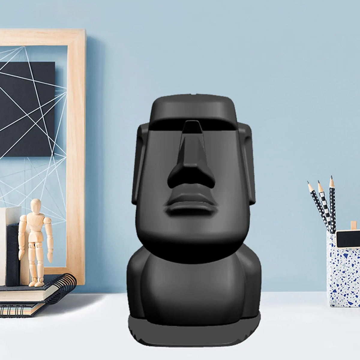Easter Island Head Eyeglass Holder Stand | Desk Organizer Eyeglass Holder Stand Qme
