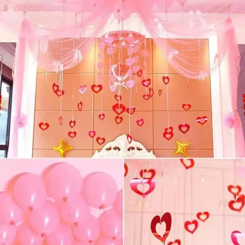 Heart-Shaped Rain Silk Balloon Pendant Party Decoration Party Balloon Decoration Qme
