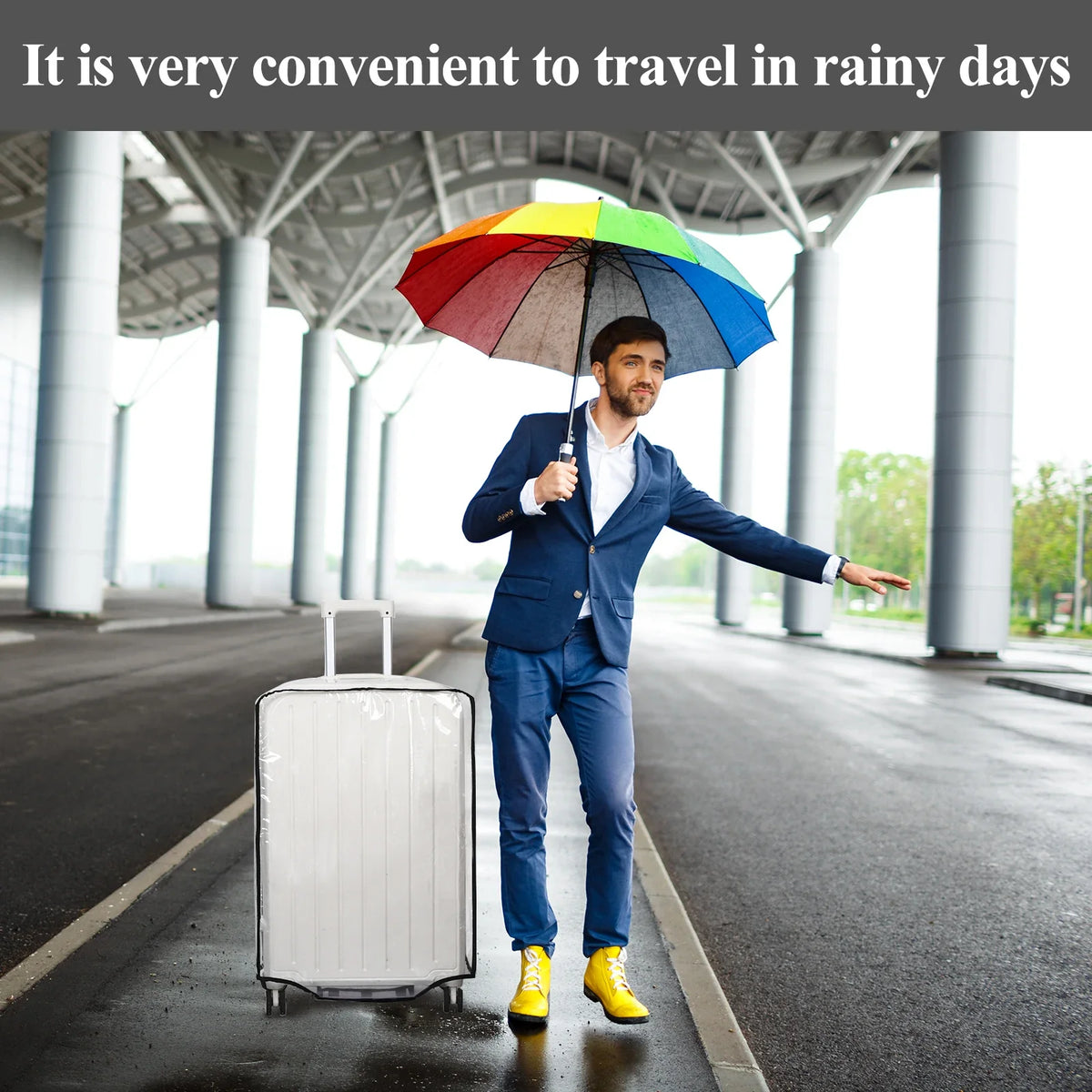Clear PVC Suitcase Cover Protector – 20 & 24 Inch Luggage Luggage Cover Protector Qme