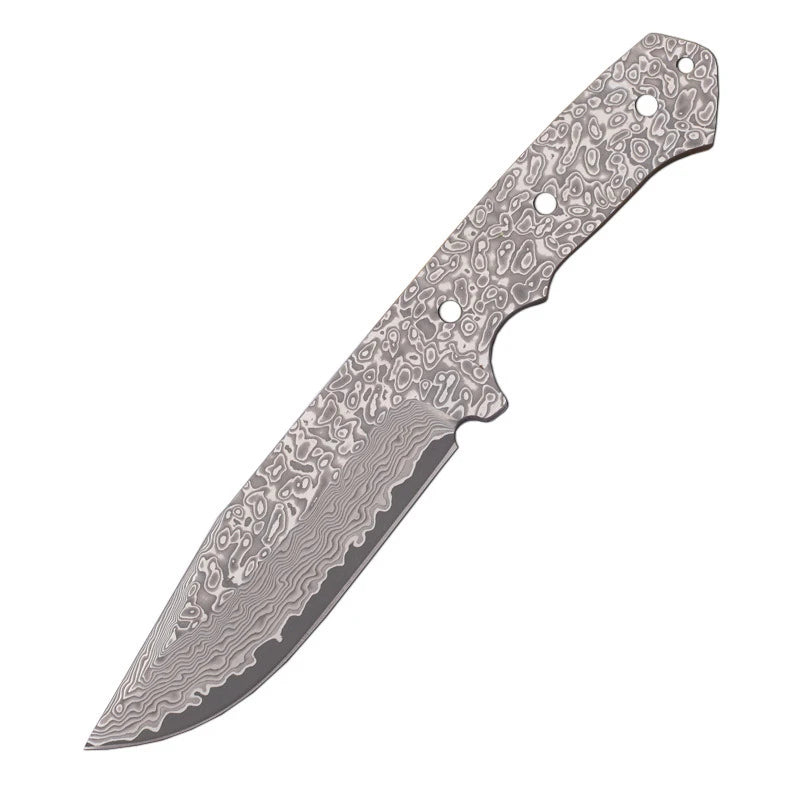 Swayboo VG10 Damascus Steel Knife Blank – DIY Fixed Blade Damascus Knife Blank Qst