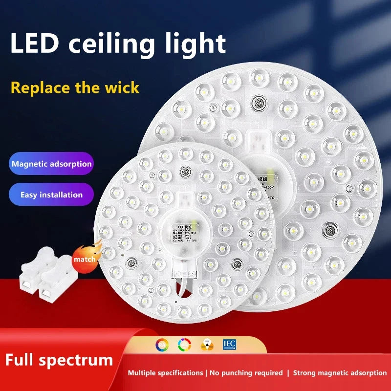 AC220V LED Round Panel Light with Magnetic Mounting | 7 Colors LED Panel Light Qme
