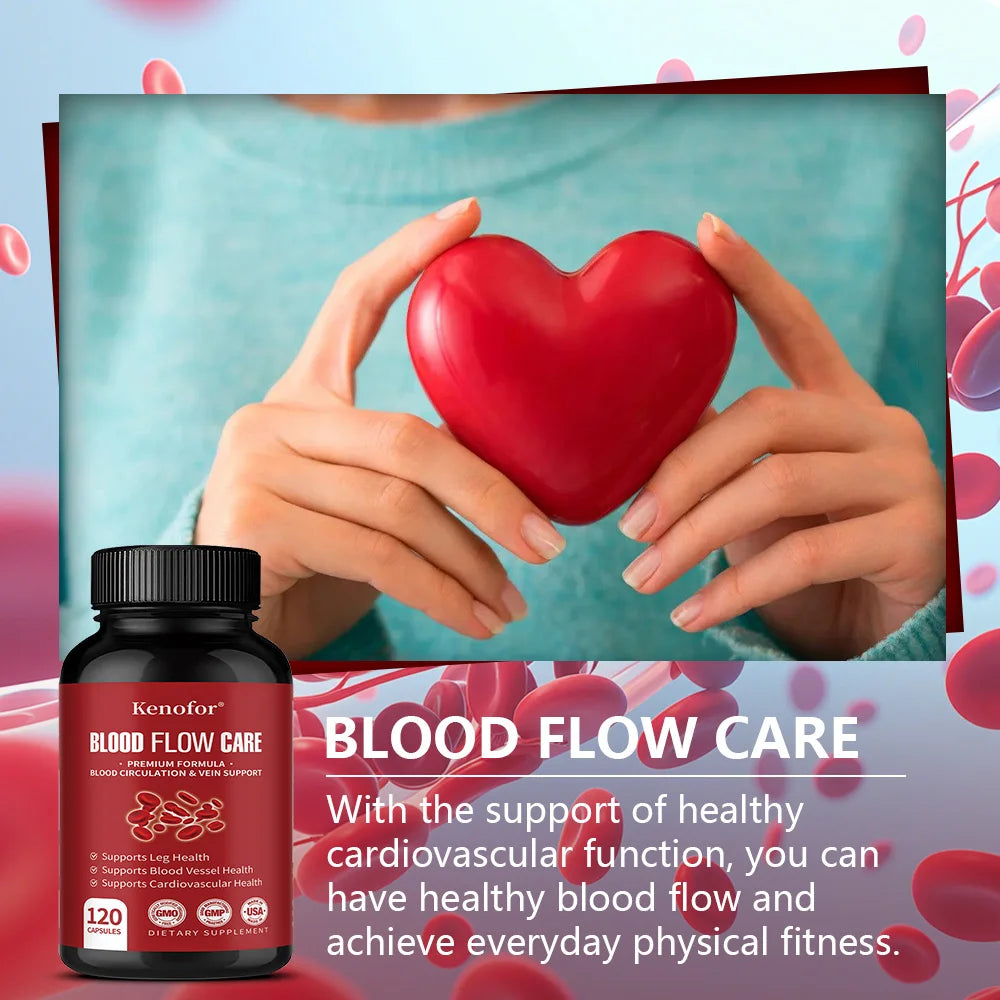 Circulatory Support Capsules – Niacin, Hawthorn & Ginger Herbal Supplement Qst