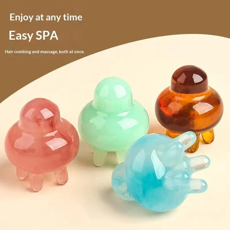 Resin Octopus Scalp Massage Comb & Gua Sha Tool | 4 Colors Scalp Massage Comb Qme