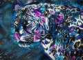 Abstract Animal Canvas Wall Art – Lion Tiger Cat Retro Prints Canvas Wall Art Qst 1 40x50cm Unframed