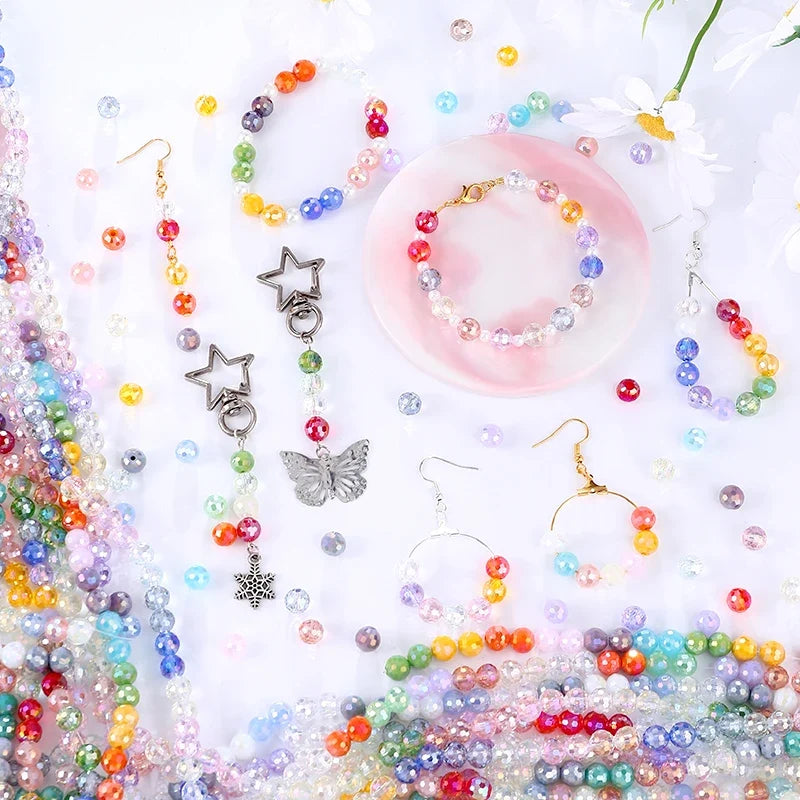 Crystal Faceted Disco Ball Glass Beads for Jewelry Making Jewelry Making Beads Qme