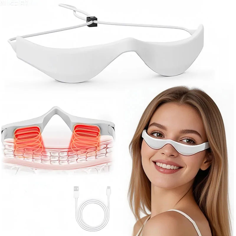 Qme 3D Red Light LED Eye Massager – Anti-Aging Eye Care LED Eye Massager Qme