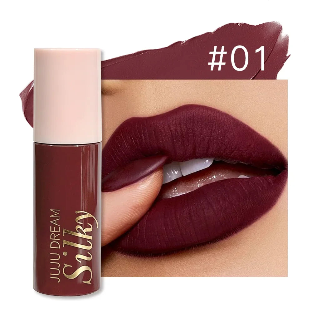 Wine Red Matte Velvet Lipstick – Waterproof & Long Lasting Matte Velvet Lipstick Qme 01 100g
